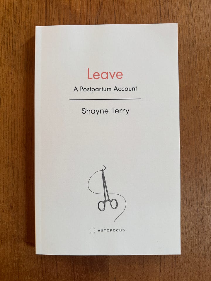 Second Edition of Leave: A Postpartum Account by Shayne Terry