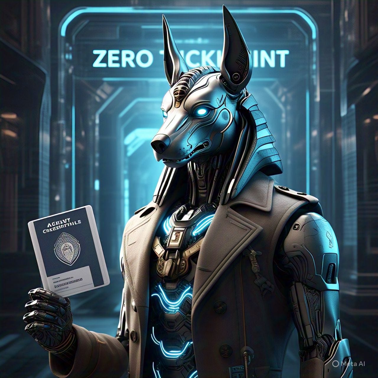 Image generated by meta.ai from prompt A sleek robot AI agent