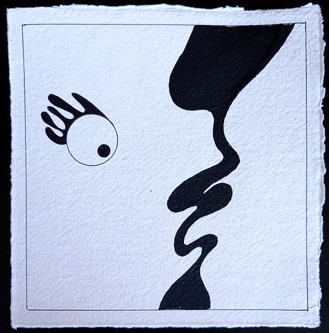 Three black and white, high-contrast abstract images.