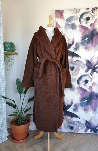 MAXMara Italy Brown Alpaca & Virgin Wool belted long fur coat size UK 12 - Picture 1 of 17