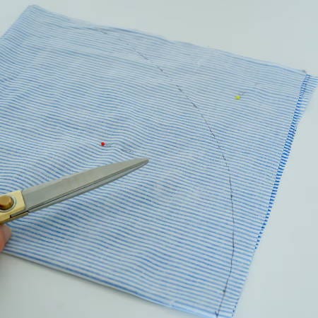 marked fabric ready to cut into a circle shape marked fabric ready to cut into a circle shape