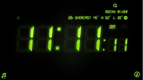 A series of symbols and signs including a the shadow of a green rafting tube, a lady bug on a four leaf clover, a street full of green stoplights, green birds on a line, a white arrow painted on the ground with green grass growing through it, a digital clock with the numbers 11:11