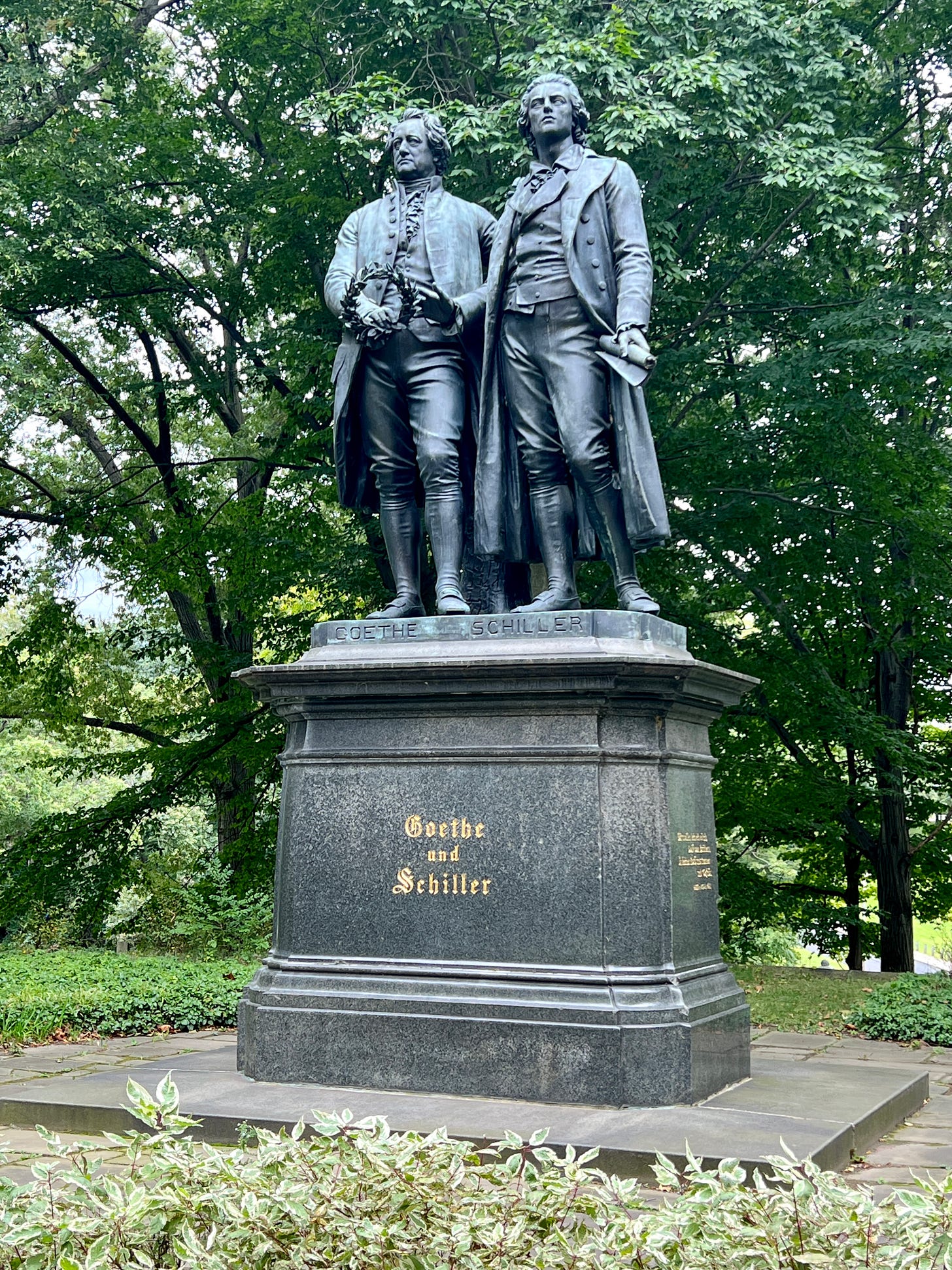 Replica of Ernst Rietschel's Goethe-Schiller monument