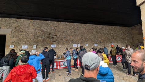 Collecting my bib for Zegama VK