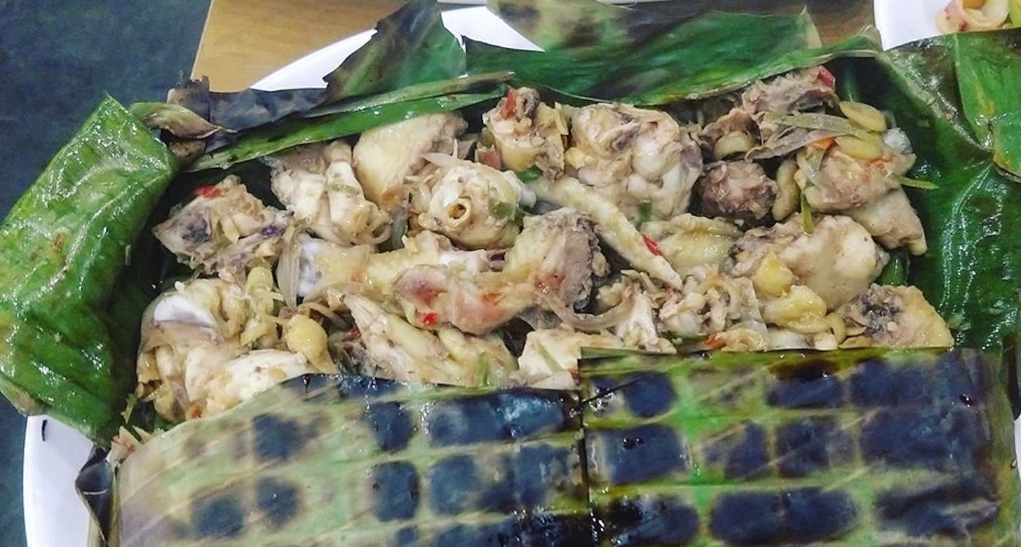 A chicken dish in Vietnam.