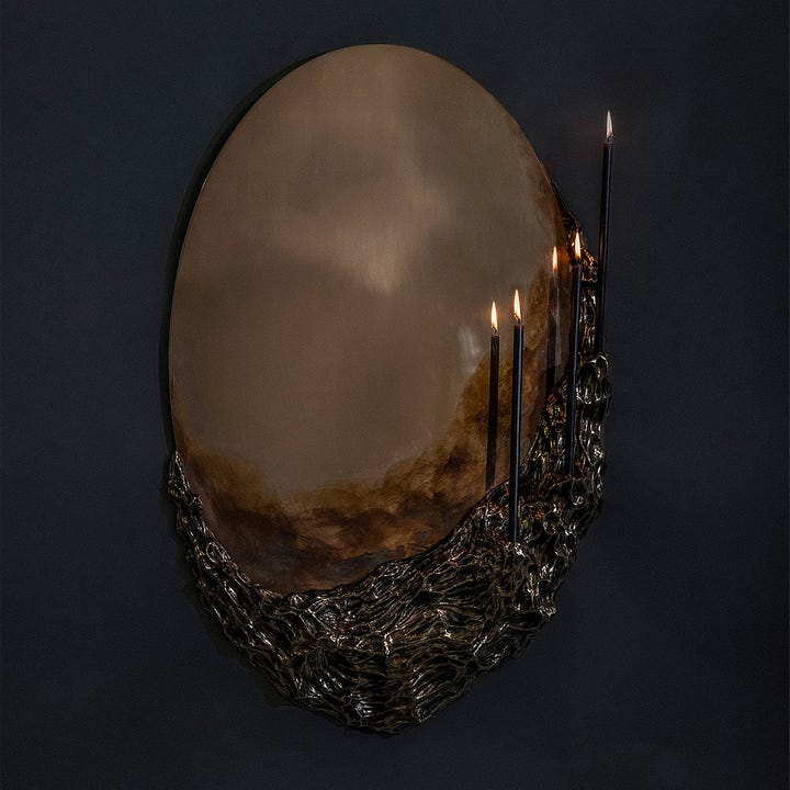 Enjoy the Silence Bench | In Memoria Chair | Désenchantée Table | Beautiful People Mirror (Images: William Guillon)