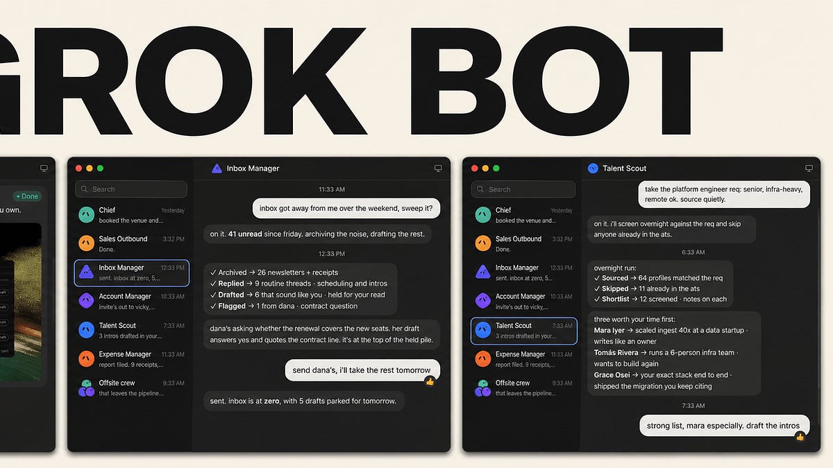 Grok Bot Masterclass — Everything you need to understand, set up, and get real work out of Grok Bot.