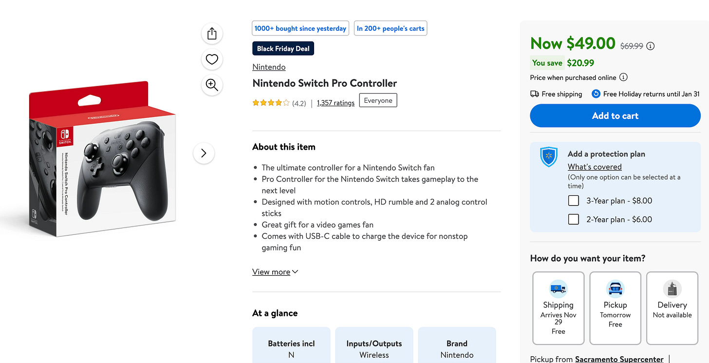 Nintendo Switch Pro Controller deal Nintendo Switch Pro Controller deal