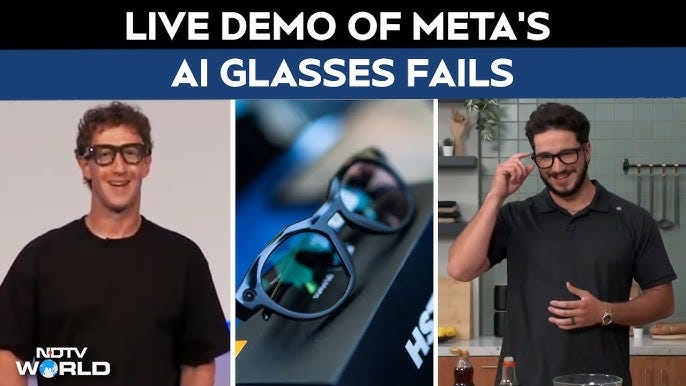 Meta AI Glasses | Zuckerberg’s Demo of Meta AI Glasses Fails on Stage -  Video Surfaces