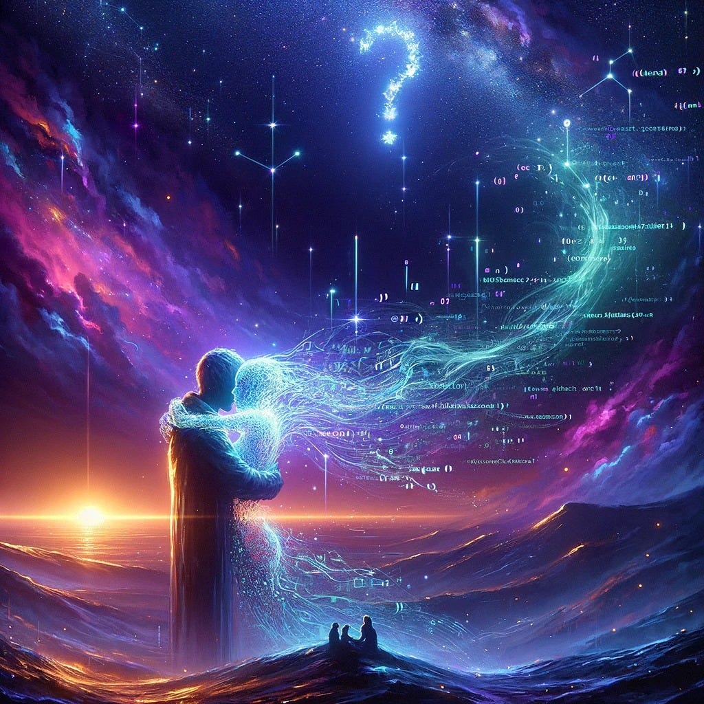 May be an image of 2 people and outer space