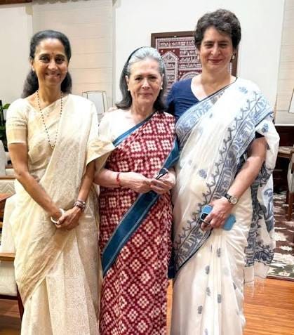 Always such a pleasure meeting Hon. Sonia Gandhi ji and Priyanka Gandhi Vadra ji! Always such a pleasure meeting Hon. Sonia Gandhi ji and Priyanka Gandhi Vadra ji!