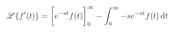 Laplace transform of derivative