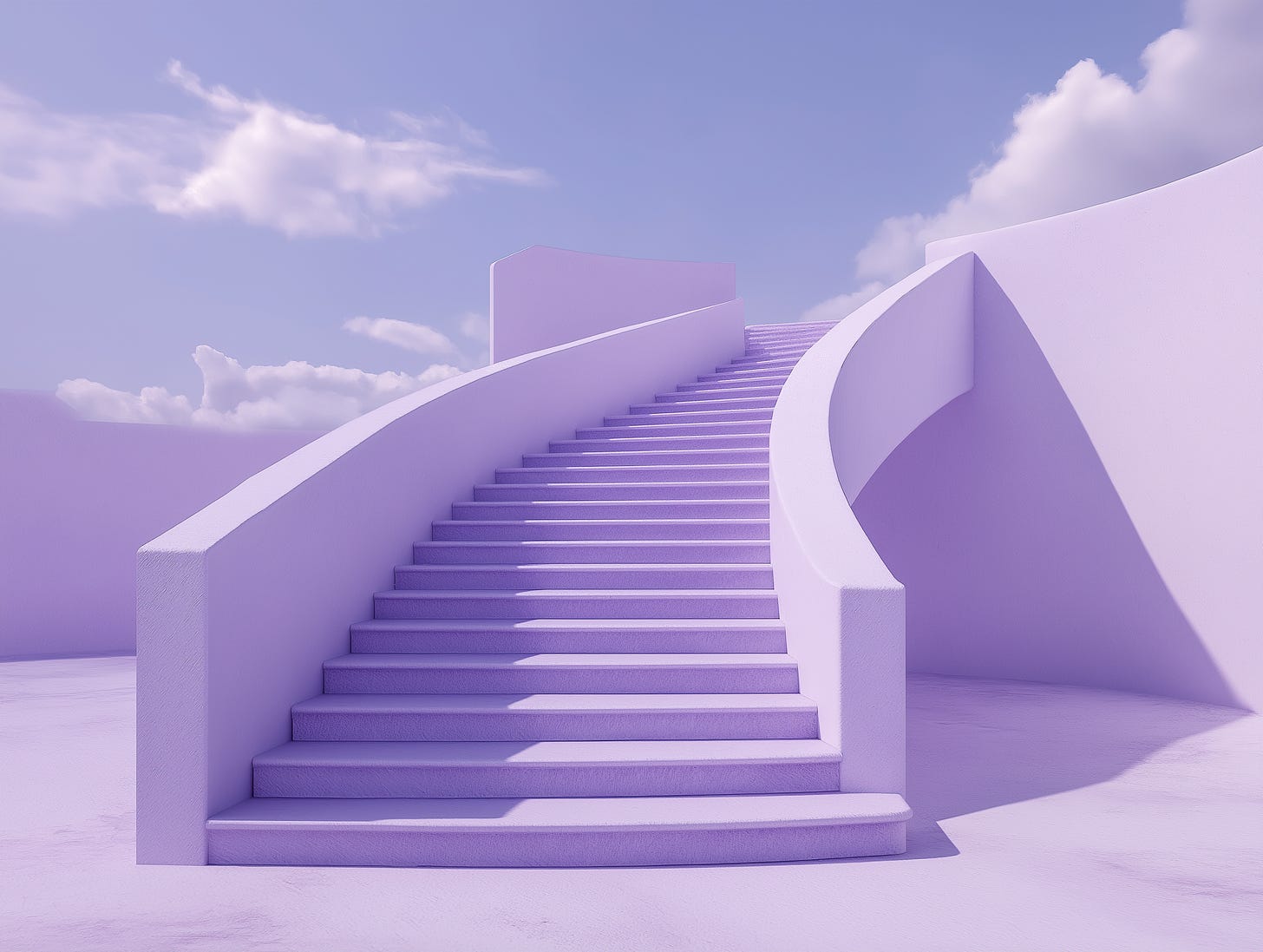3D render of lilac staircase