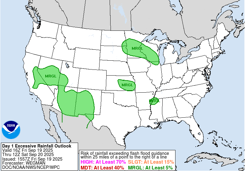 Day 1 Excessive Rainfall Forecast