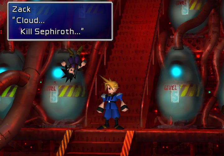 How Cloud kills Sephiroth in the original game.