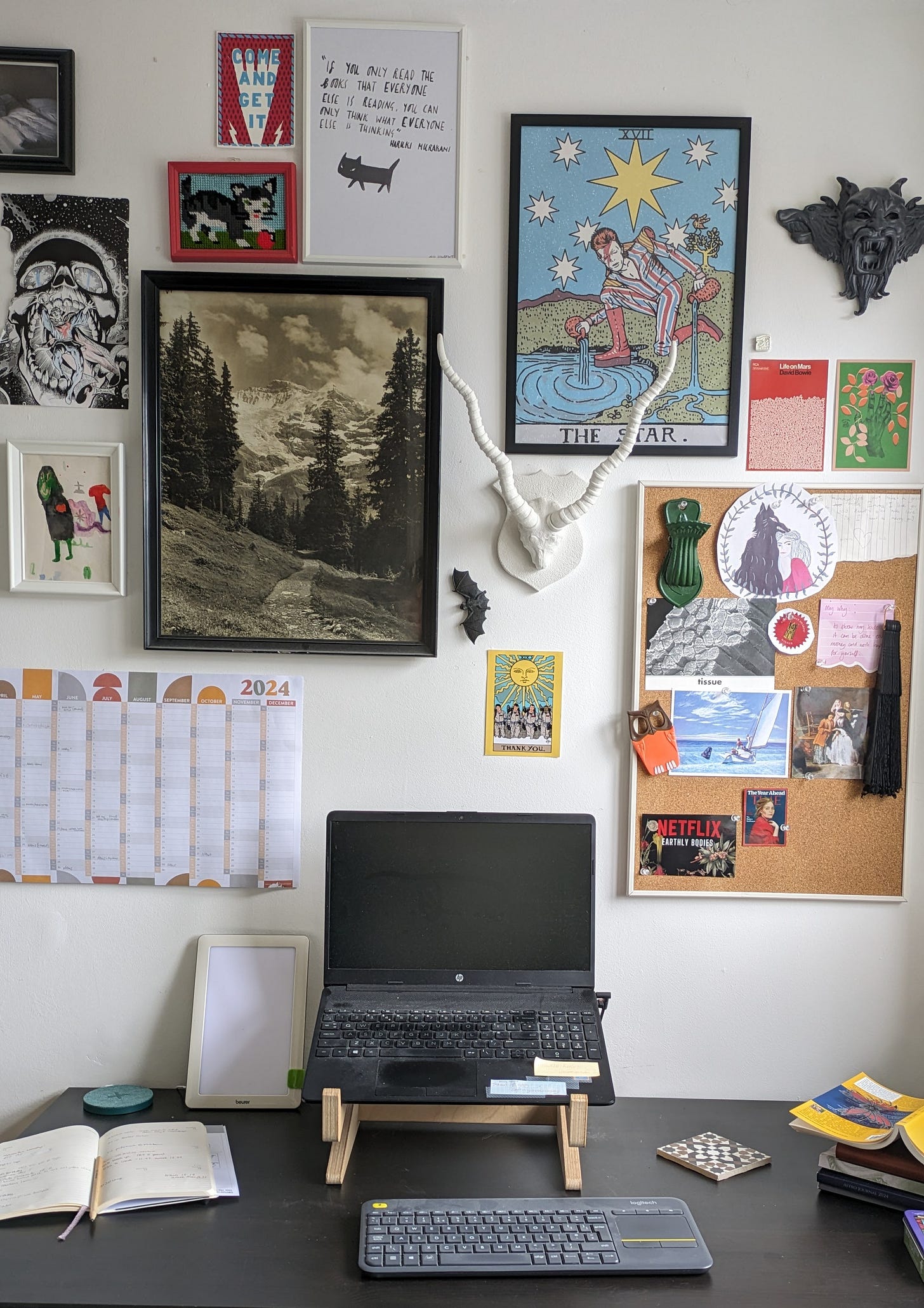 horror author desk