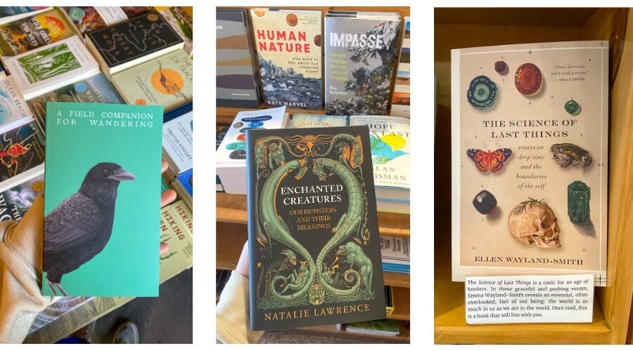 Interesting nature books at Point Reyes Books