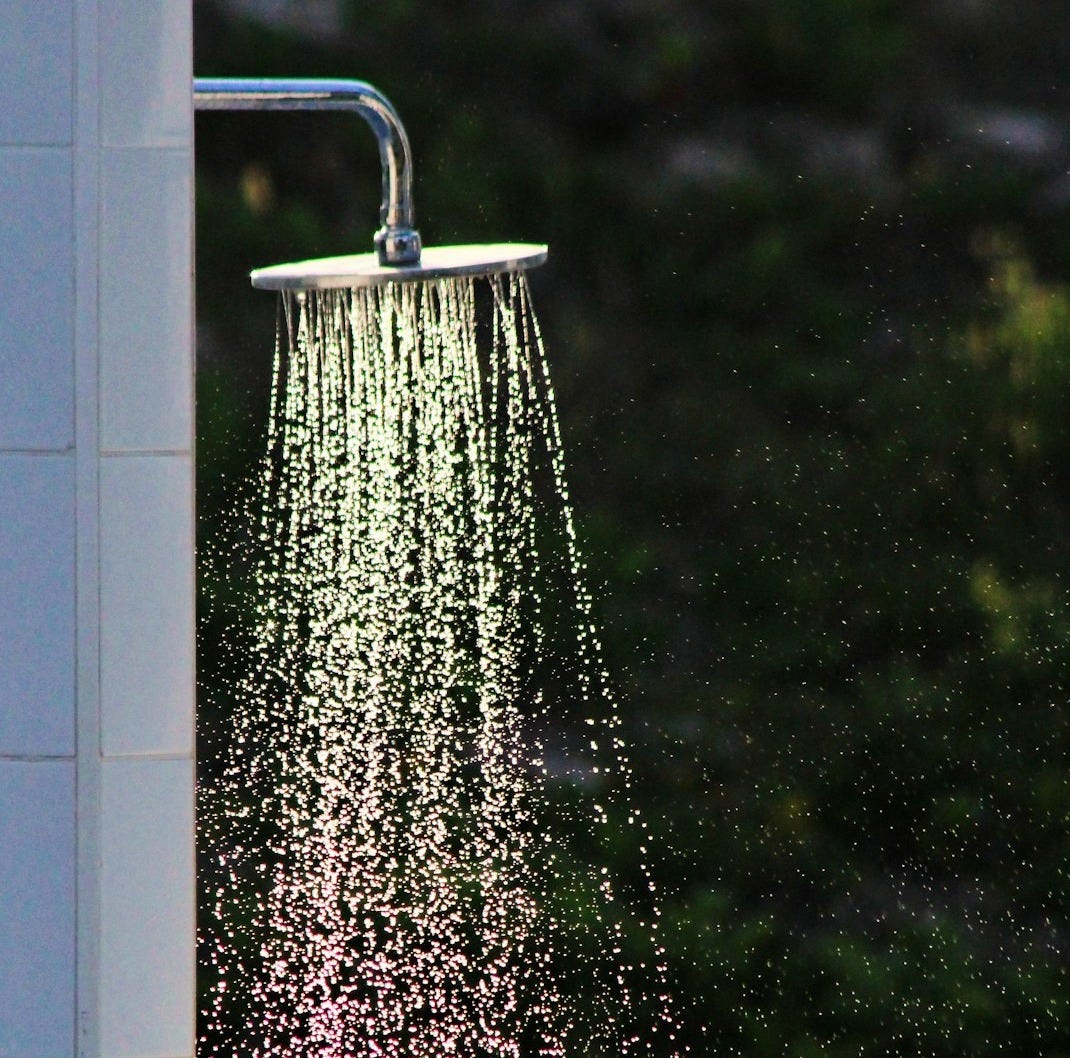 gray steel shower gray steel shower