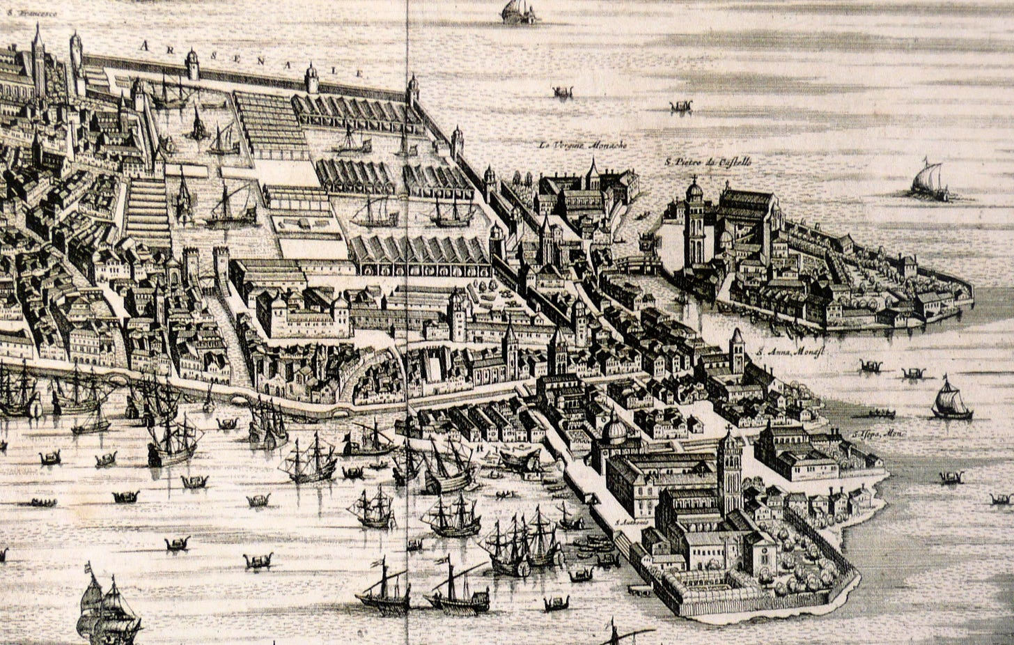Venetian Arsenal, 1724 engraving by Joan Blaeu Venetian Arsenal, 1724 engraving by Joan Blaeu