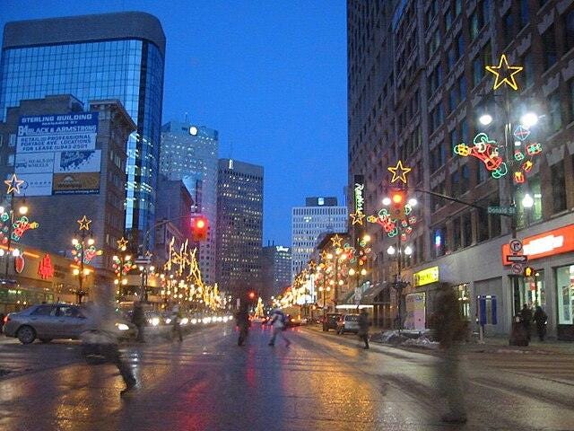 Winnipeg Lights On Portage Ave Winnipeg Lights On Portage Ave
