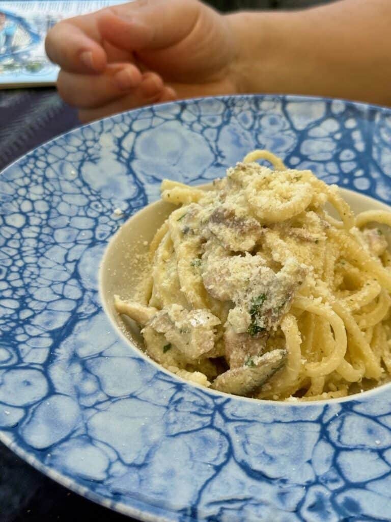 This image has an empty alt attribute; its file name is Spaghetti-with-Anchovies-Lemon-Mint-and-Pecorino-Romano-3-768x1024.jpeg