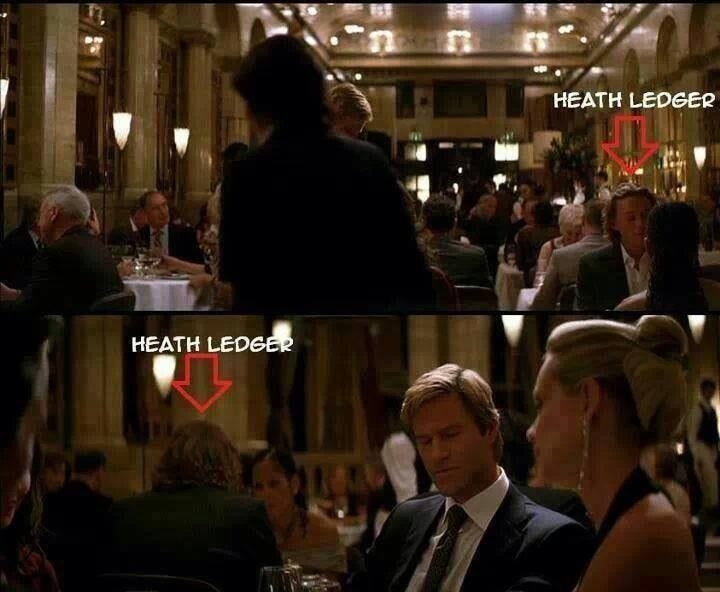 The Joker/Heath Ledger Observes Bruce Wayne Incognito in The Dark Knight :  r/MovieDetails