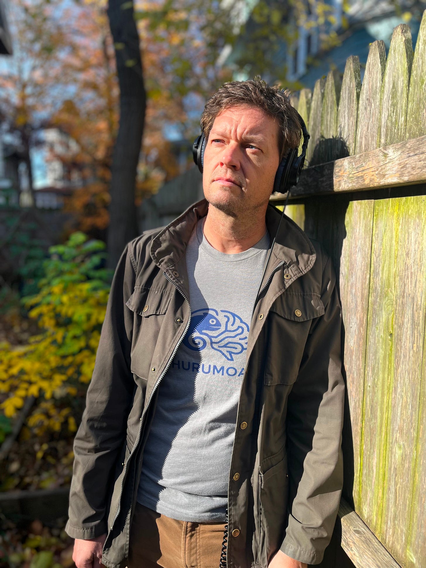 Evan Ratliff in a HurumoAI t-shirt