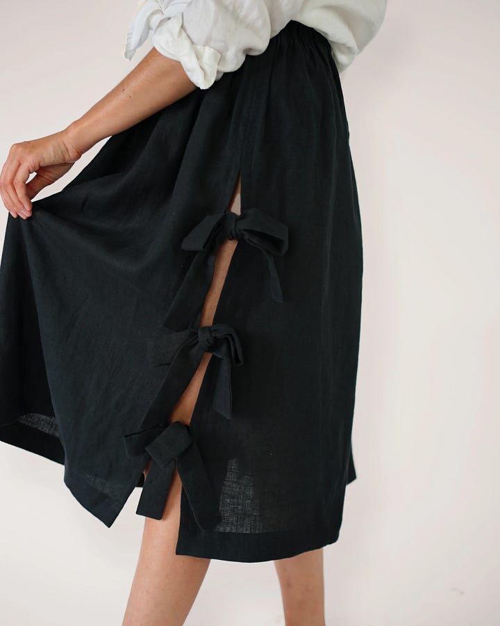 The Ballet Bow Skirt from Matchy Matchy Sewing Club and the Pocket Skirt from Peppermint Magazine