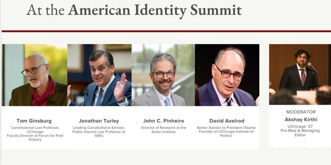 Axelrod, Turley, Ginsburg, Pinheiro to Debate “America 250: Origins, Evolution, and Future of the Republic” at American Identity Summit