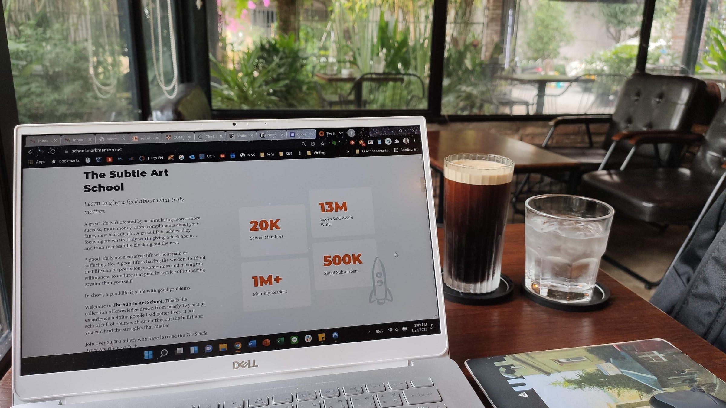 working in cafe close to home