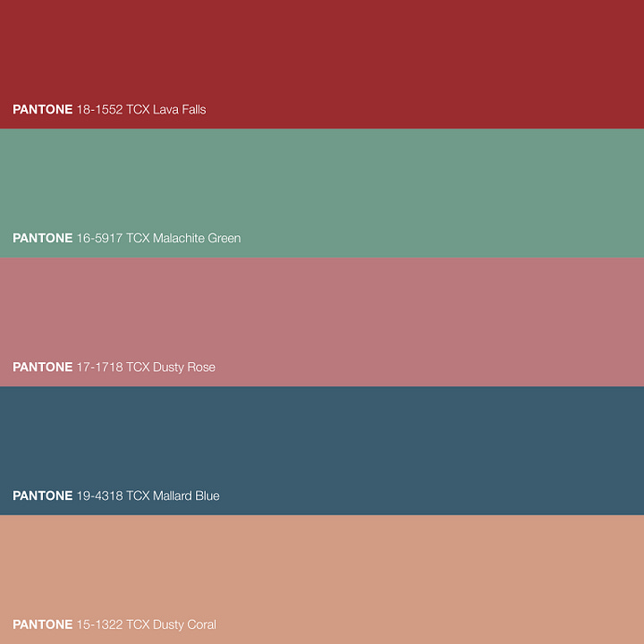 Colour palette pulled from an AI-generated tapestry