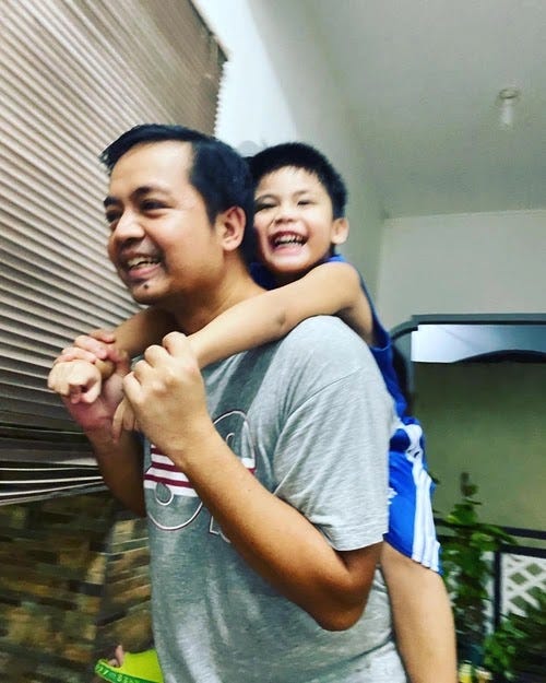 Father and son bonding Father and son bonding