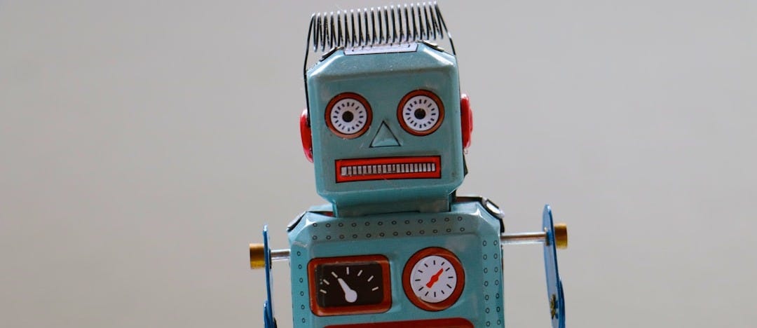 blue plastic robot toy