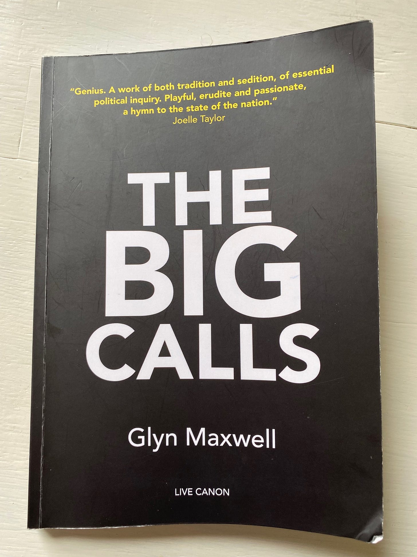 Cover of The Big Calls by Glyn Maxwell