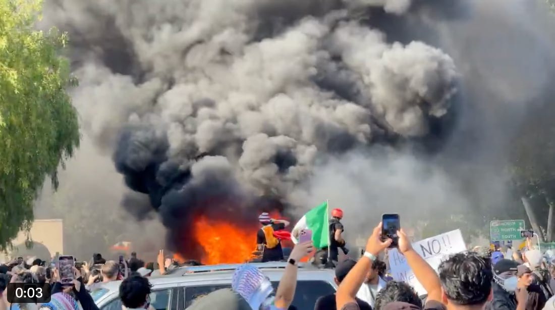 Kerusuhan imigran ilegal Meksiko di Los Angeles