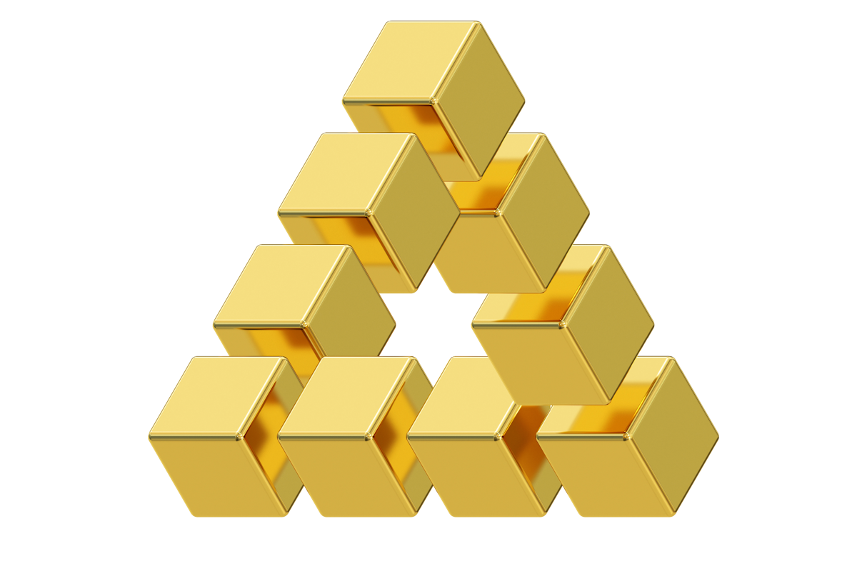 The Penrose triangle optical illusion