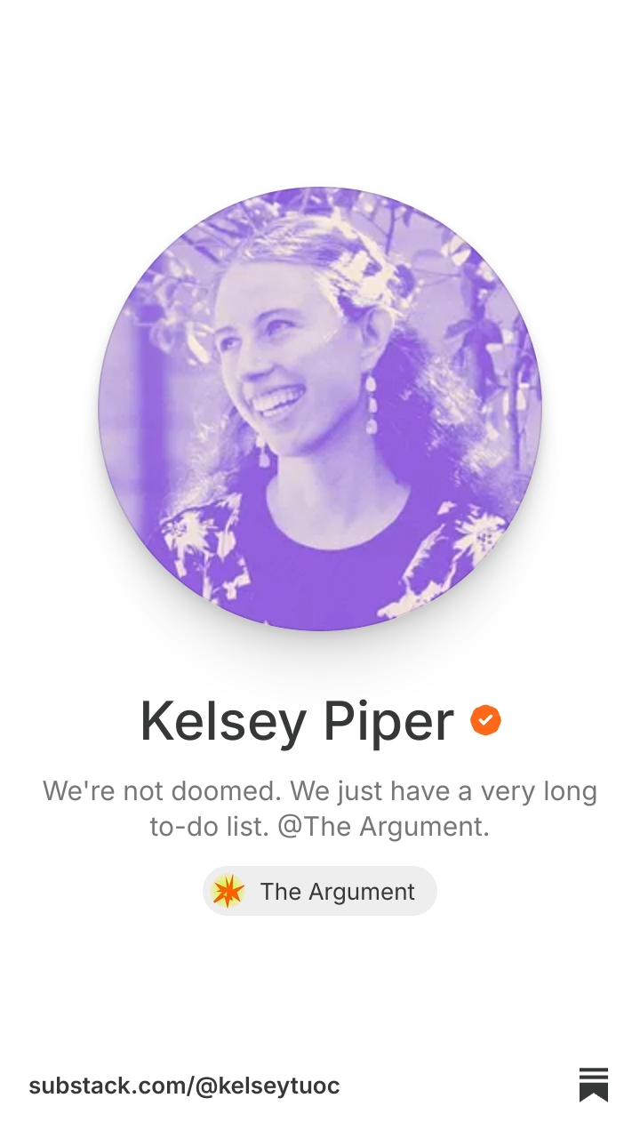 Kelsey Piper | Substack