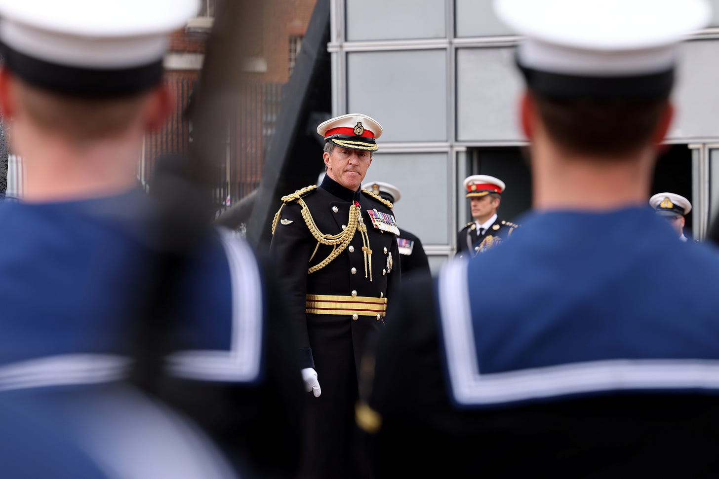 First Sea Lord talking to Sailors