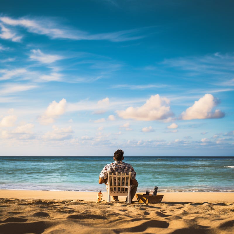 future you sitting on beach getting wasted on pina coladas.