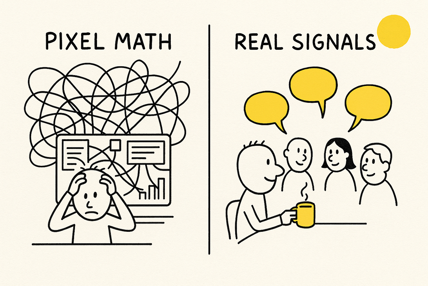 optimise for real signal not pixel math