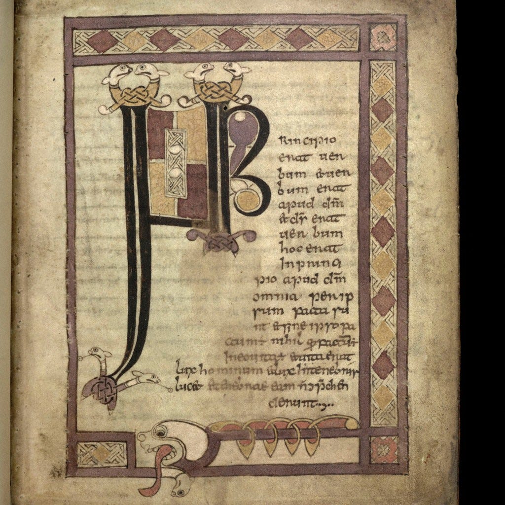 folio 1r initial page of the Stow Missal an ancient Irish manuscript