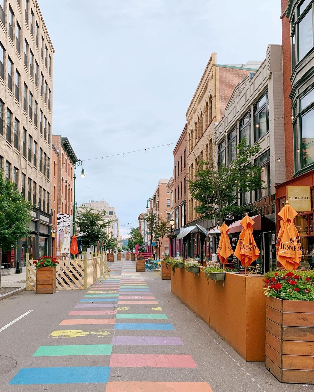 Pedestrian street downtown