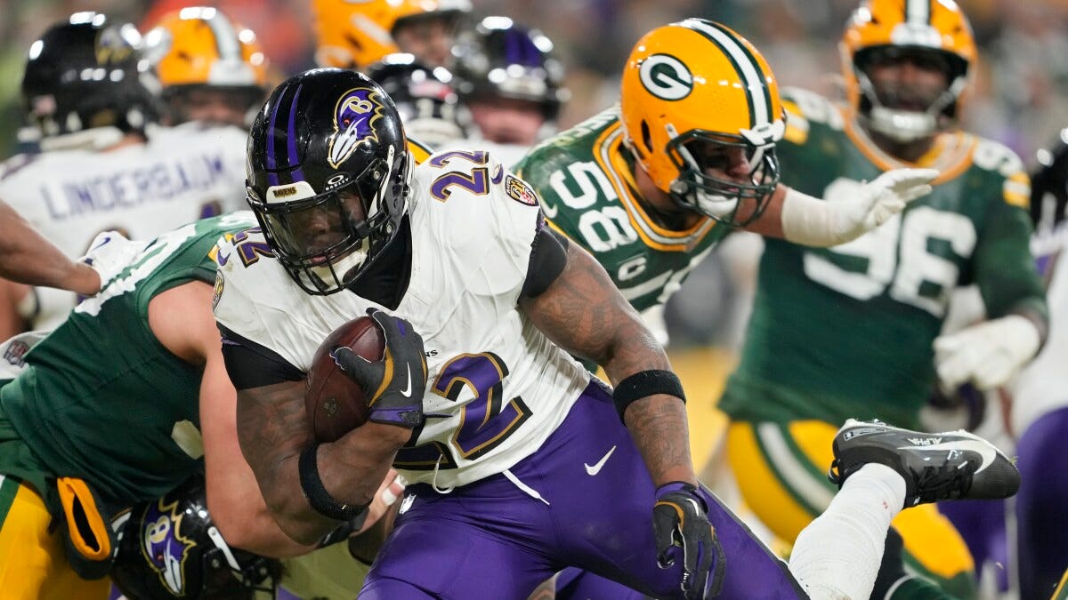 Derrick Henry leads Ravens to 27-14 halftime lead over Packers - NBC Sports Derrick Henry leads Ravens to 27-14 halftime lead over Packers - NBC Sports
