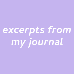 excerpts from my journal 