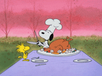 Snoopy sharpening a knife to carve the thanksgiving turkey. Snoopy sharpening a knife to carve the thanksgiving turkey.