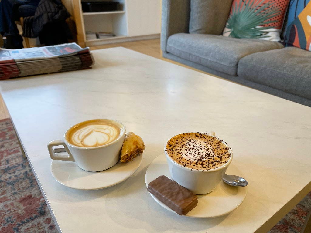 Two coffee drinks from Ladder