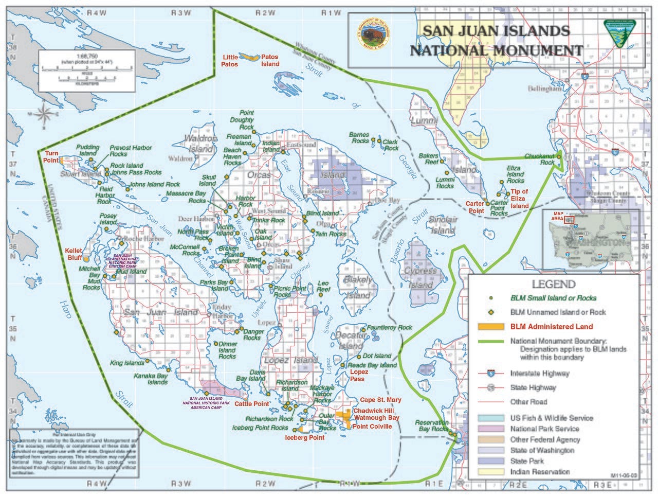 File:San Juan Islands National Monument map (33316562841).jpg - Wikimedia  Commons