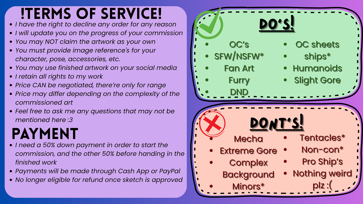 How to Make Your First Commission Sheet!! - by LAZY