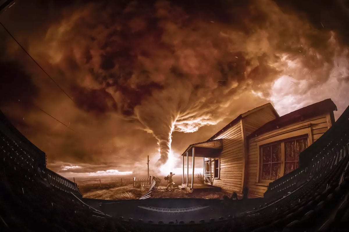 Twister scene from The Wizard of Oz at Sphere