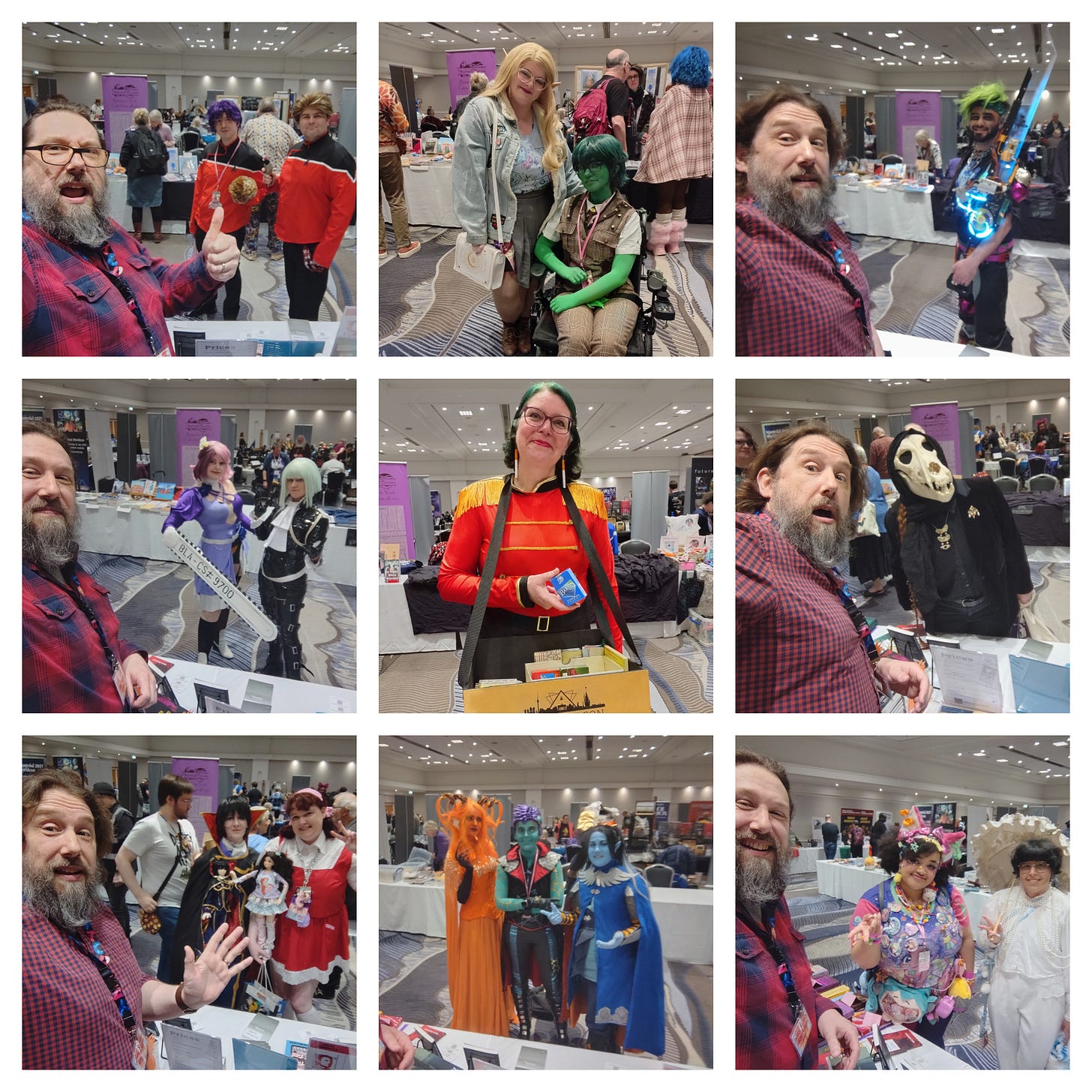 A collage of images of various cosplayers, mainly from the Anime Con A collage of images of various cosplayers, mainly from the Anime Con
